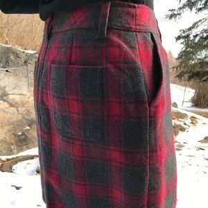Eddie Bauer Wool plaid skirt
